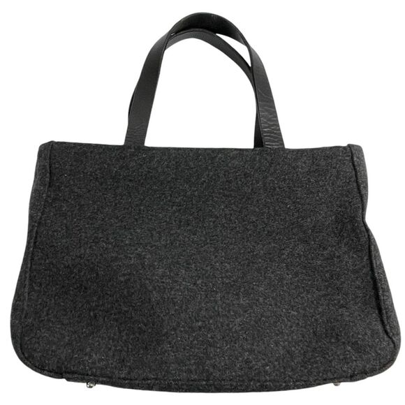 Brooks Brothers Wool Blend Small Purse Bag Dark Charcoal Gray - Picture 2 of 10